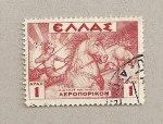 Stamps Greece -  Carroza tirada por caballos