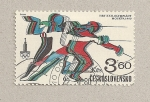 Stamps Czechoslovakia -  Olimpiadas Moscú:Esgrima