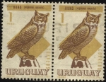 Stamps America - Uruguay -  Buho. Virginianus ñacurutú.