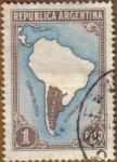 Stamps America - Argentina -  Mapa de Argentina