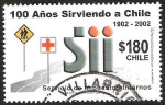 Stamps America - Chile -  S.I.I  100 AÑOS SIRVIENDO A CHILE
