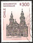 Stamps America - Chile -  CATEDRAL DE SANTIAGO - MONUMENTOS NACIONALES