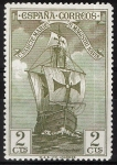 Stamps Spain -  533 Descubrimiento de América. Nao Santa María.