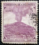 Sellos de America - Colombia -  Volcan Galeras. Pasto - Colombia