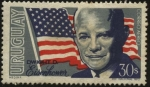 Sellos de America - Uruguay -  Dwight D. Eisenhower 1890-1969. Dos veces presidente de EEUU.