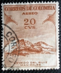 Stamps : America : Colombia :  Nevado del Ruiz. Manizales- Colombia
