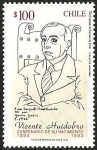 Stamps Chile -  VICENTE HUIDOBRO - CENTENARIO DE SU NACIMIENTO