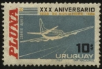 Sellos de America - Uruguay -  1936-1966. 30 años de PLUNA primera linea aérea uruguaya.