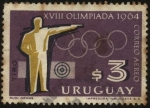 Stamps : America : Uruguay :  XVIII Olimpíada de 1964. Tiro al blanco.
