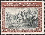 Sellos de America - Chile -  CENTENARIO DE BERNARDO OHIGGINS - ABRAZO DE MAIPU