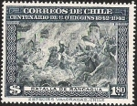 Sellos del Mundo : America : Chile : CENTENARIO DE BERNARDO OHIGGINS - BATALLA DE RANCAGUA