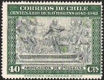 Sellos de America - Chile -  CENTENARIO DE BERNARDO OHIGGINS - ABDICACION DE OHIGGINS 