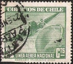 Stamps America - Chile -  LINEA AEREA NACIONAL - GLOBO TERRAQUEO