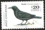 Stamps Chile -  AVES CHILENAS - TORDO