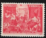 Stamps : Europe : Spain :  32 Beneficencia. Las Hilanderas, de Velázuez.