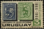 Stamps : America : Uruguay :  100 años de los sellos CIFRAS de Uruguay.