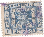 Stamps Europe - Spain -  Telegrafos. Escudo de España