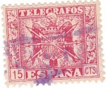 Stamps : Europe : Spain :  Telegrafos. Escudo de España