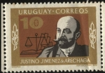 Sellos de America - Uruguay -  Jurisconsultos del Uruguay. Justino Jiménez de Aréchaga 1850-1904.