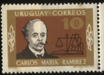 Stamps Uruguay -  Jurisconsultos del Uruguay. Carlos María Ramirez 1848-1898. 
