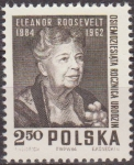 Sellos de Europa - Polonia -  Polonia 1964 Scott 1272 Sello Nuevo Personajes Eleanor Roosevelt (1884-1962) Polska Poland Polen 