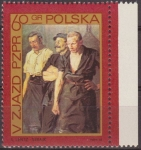 Stamps Poland -  Polonia 1968 Scott 1625 Sello Nuevo Pinturas de Guerra Huelguistas de S. Lentz Polska Poland Polen P