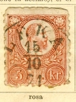 Stamps : Europe : Hungary :  Emperador Federico José, edicion 1871
