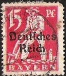 Stamps Germany -  BAYERN - DEUTFCHES REICH