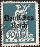 Stamps Germany -  BAYERN - DEUTFCHES REICH