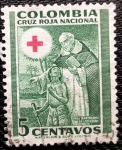Stamps : America : Colombia :  Fray Bartolome de las Casa. Cruz Roja Colombiana
