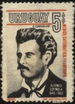 Sellos de America - Uruguay -  Alfonso Espínola 1845-1905. Médico, catedrático y filántropo. 