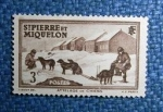 Stamps : America : San_Pierre_&_Miquelon :  Trineo