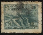 Stamps Uruguay -  200 años de la creación del límite militar llamado el cordón y delimitado por el alcance de balas de