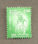 Sellos de Asia - Sri Lanka -  Tambor daul