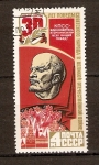 Stamps : Europe : Russia :  LENIN   Y   BANDERA