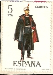 Sellos de Europa - Espaa -  Uniformes Militares - Capitán de Ingenieros. 1921