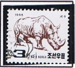 Stamps North Korea -  Reinoceronte