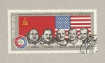 Stamps Russia -  Astronautas rusos-americanos