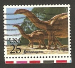 Stamps United States -  fauna prehistorica, brontosaurus