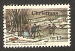 Sellos de America - Estados Unidos -  1146 - Navidad, cuadro de Currioer, Juegos de invierno