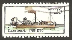 Stamps : America : United_States :  1854 - Barco a vapor, Experiment 1788-1790