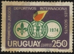 Stamps Uruguay -  Primeros juegos deportivos internacionales scouts año 1974. 