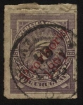 Sellos de America - Uruguay -  Sello de 1884-1886. Sobreimpreso Provisorio en 1891.