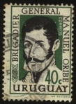 Stamps Uruguay -  Brigadier general Manuel Oribe.