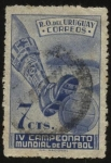 Stamps Uruguay -  4to. campeonato mundial de futbol de Brasil año 1950. 