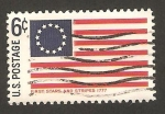Sellos de America - Estados Unidos -  primera bandera nacional en 1777