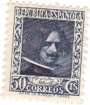 Stamps Spain -  Republica Española. Velazquez