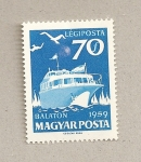 Stamps Hungary -  Lago Balatón