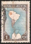 Stamps Argentina -  MAPA 