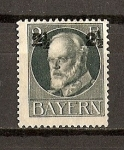 Stamps Germany -  Baviera / Luis III / sobrecargado.